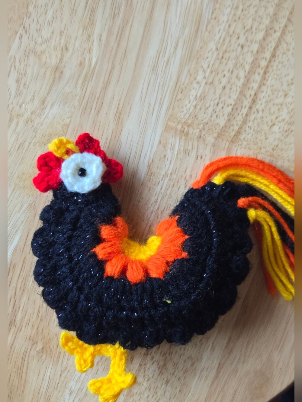 Sparkly Handmade Crochet Rooster